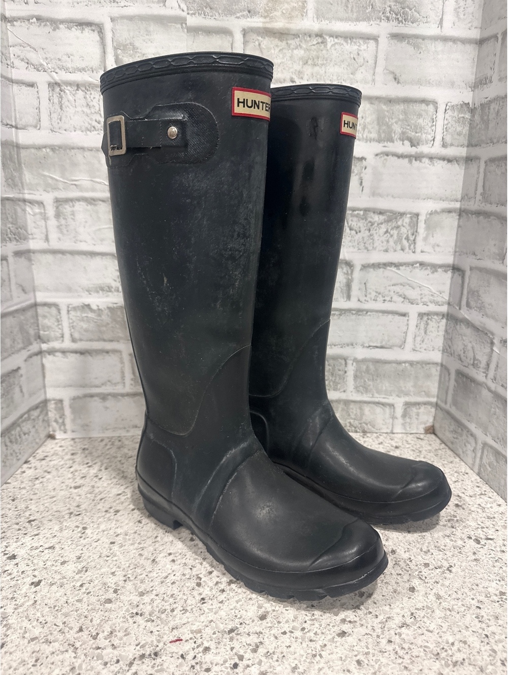Hunter Original Navy Blue Tall Rain Boots - Women's 7